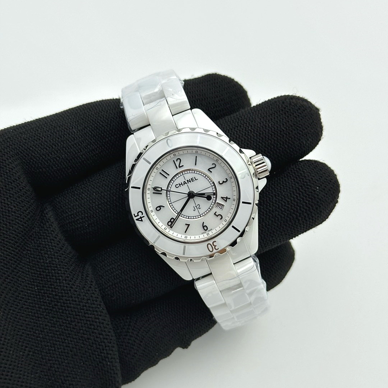 XF공장 샤넬 J12 화이트다이얼 33mm 여성용 J-12 Ladies 33mm CER/CER Wht/Num XF Sw Qtz 출고 전 실물 검수사진 4