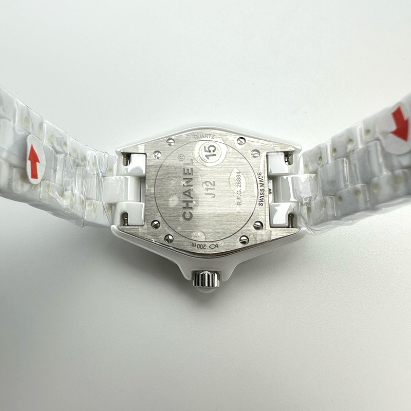 XF공장 샤넬 J12 화이트다이얼 33mm 여성용 J-12 Ladies 33mm CER/CER Wht/Num XF Sw Qtz 출고 전 실물 검수사진 10