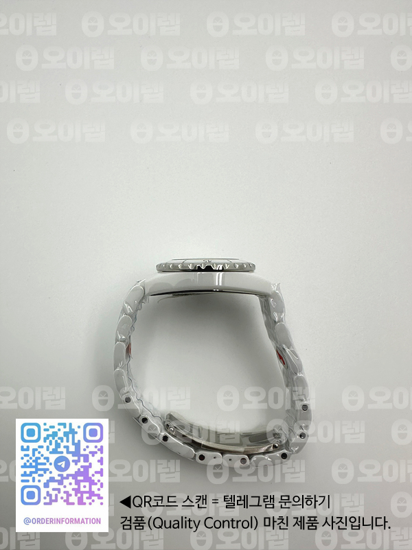 XF공장 샤넬 J12 화이트다이얼 다이아몬드인덱스 33mm 여성용 J-12 Ladies 33mm CER/CER Wht/Dia XF Sw Qtz 출고 전 실물 검수사진 9