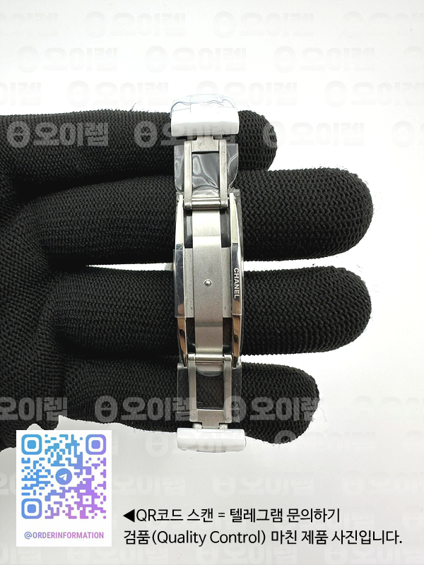XF공장 샤넬 J12 화이트다이얼 다이아몬드인덱스 33mm 여성용 J-12 Ladies 33mm CER/CER Wht/Dia XF Sw Qtz 출고 전 실물 검수사진 12
