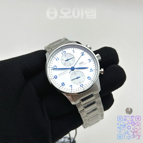 ZF공장(AF) IWC 포르투기저 화이트다이얼 브레이슬릿 Portuguese IW371617 ZF 1:1 Best Edition SS White Dial Blue Markers on SS Bracelet A96355 출고 전 실물 검수사진 2
