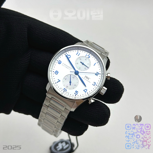 ZF공장(AF) IWC 포르투기저 화이트다이얼 브레이슬릿 Portuguese IW371617 ZF 1:1 Best Edition SS White Dial Blue Markers on SS Bracelet A96355 출고 전 실물 검수사진 3