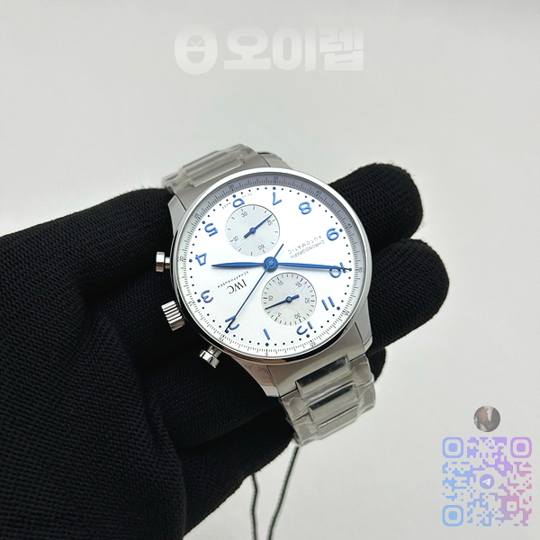 ZF공장(AF) IWC 포르투기저 화이트다이얼 브레이슬릿 Portuguese IW371617 ZF 1:1 Best Edition SS White Dial Blue Markers on SS Bracelet A96355 출고 전 실물 검수사진 4