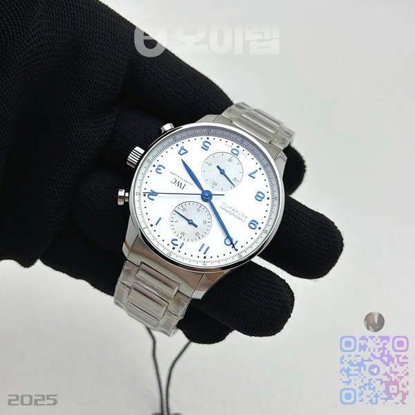 ZF공장(AF) IWC 포르투기저 화이트다이얼 브레이슬릿 Portuguese IW371617 ZF 1:1 Best Edition SS White Dial Blue Markers on SS Bracelet A96355 출고 전 실물 검수사진 5