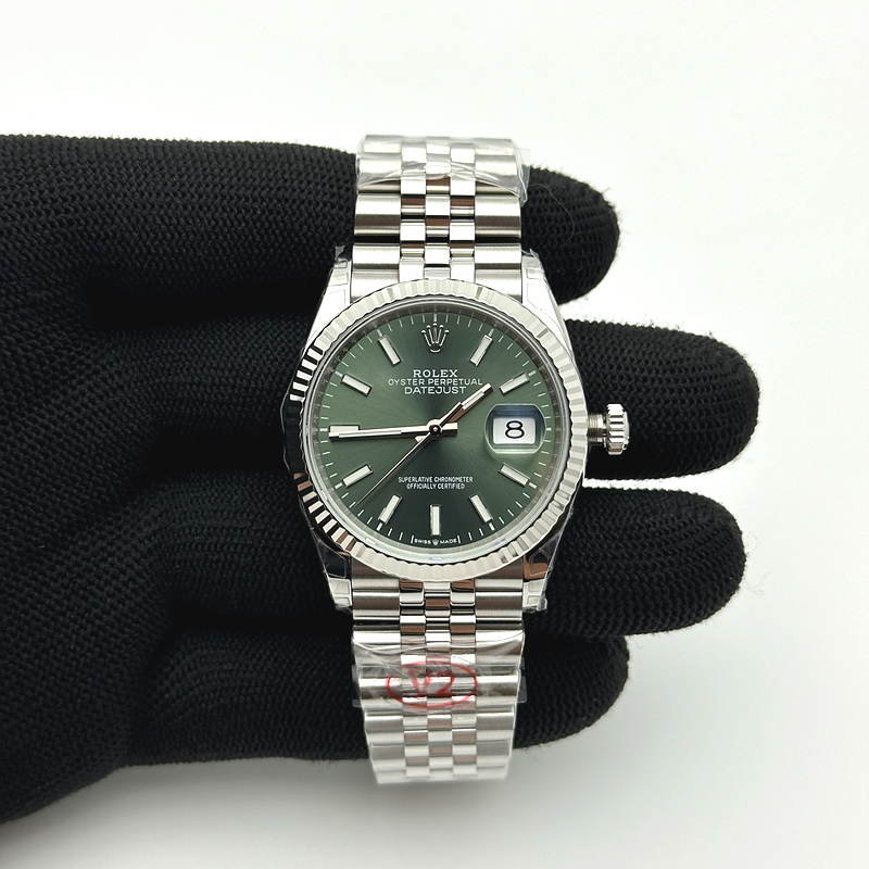VS공장 롤렉스 데이저스트 36 민트그린다이얼 플루티드베젤 쥬빌레브레이슬릿 DateJust 36 SS 126234 VSF 1:1 Best Edition 904L Steel Green Sundust Dial on Jubilee Bracelet VS3235 출고 전 실물 검수사진 1