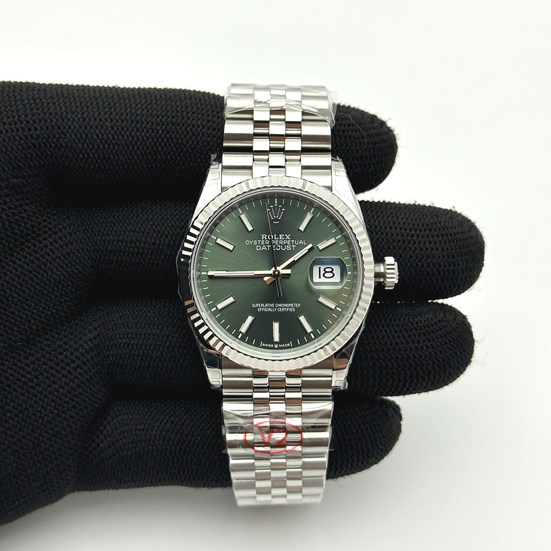 VS공장 롤렉스 데이저스트 36 민트그린다이얼 플루티드베젤 쥬빌레브레이슬릿 DateJust 36 SS 126234 VSF 1:1 Best Edition 904L Steel Green Sundust Dial on Jubilee Bracelet VS3235 출고 전 실물 검수사진 2