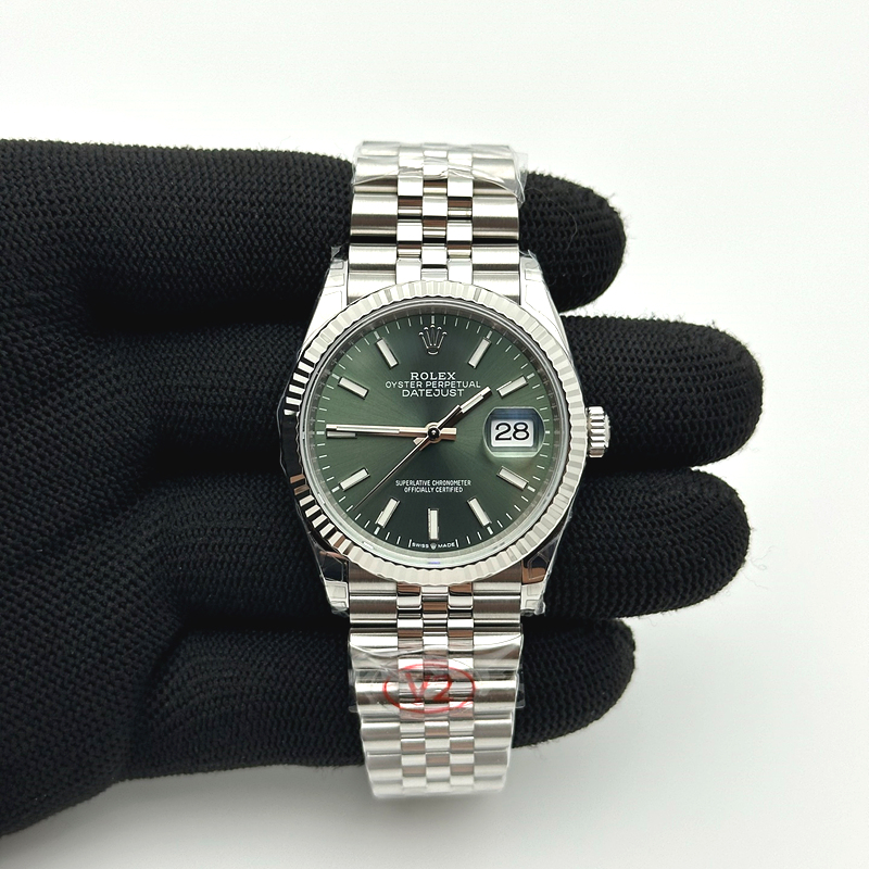 VS공장 롤렉스 데이저스트 36 민트그린다이얼 플루티드베젤 쥬빌레브레이슬릿 DateJust 36 SS 126234 VSF 1:1 Best Edition 904L Steel Green Sundust Dial on Jubilee Bracelet VS3235 출고 전 실물 검수사진 3