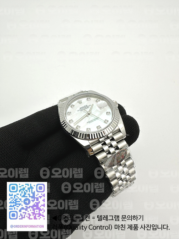 Clean공장 롤렉스 데이저스트 41 스틸 자개 다이아몬드 텐포인트다이얼 쥬빌레브레이슬릿 DJ Midsize DJ2 41mm Jub Flt 904L SS/SS M-Wht/Dia Clean VR3235 클린공장 출고 전 실물 검수사진 4