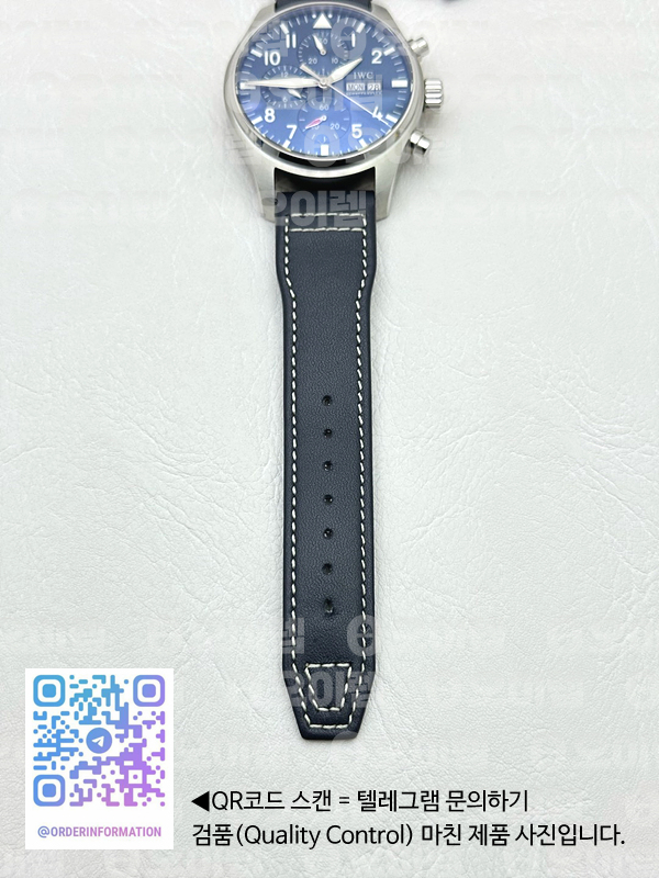 KK공장 IWC 파일럿 크로노그래프 IW388101 Pilot Chrono IW388101 KKF Best Edition Blue Dial on Blue Leather Strap A7750 to 69385 출고 전 실물 검수사진 11