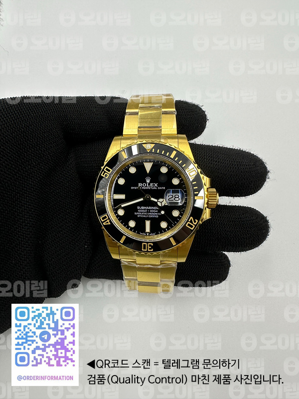 VS공장 롤렉스 서브마리너 41 옐로우골드금통 블랙다이얼 3235무브먼트 흑금통 출고 전 실물 검수사진 3
