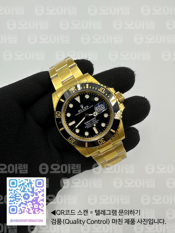 VS공장 롤렉스 서브마리너 41 옐로우골드금통 블랙다이얼 3235무브먼트 흑금통 출고 전 실물 검수사진 4