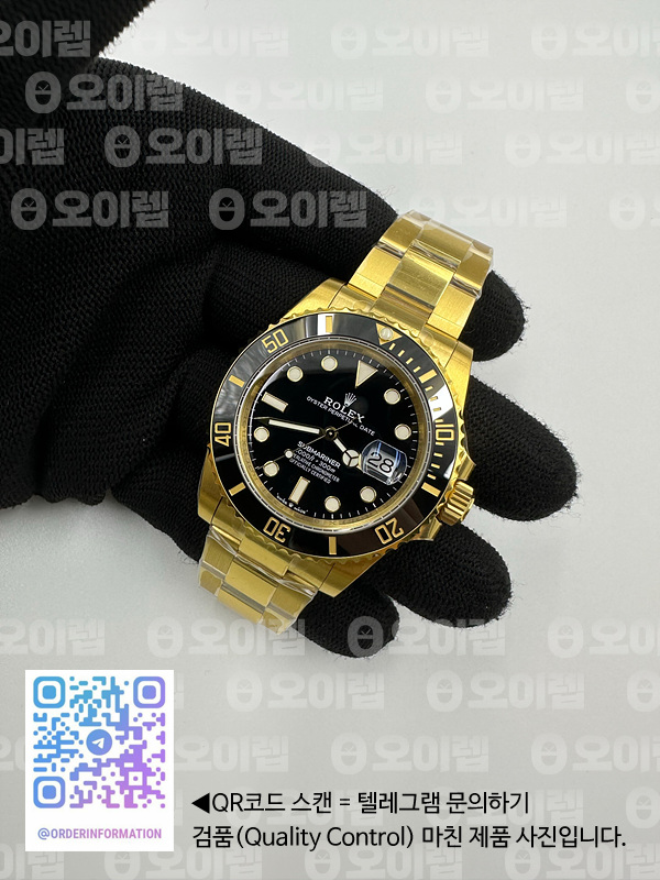 VS공장 롤렉스 서브마리너 41 옐로우골드금통 블랙다이얼 3235무브먼트 흑금통 출고 전 실물 검수사진 5