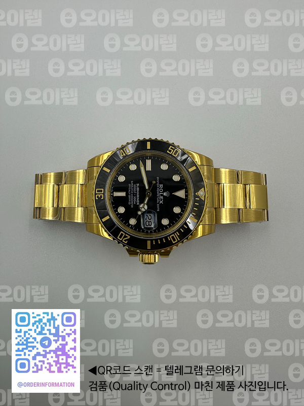 VS공장 롤렉스 서브마리너 41 옐로우골드금통 블랙다이얼 3235무브먼트 흑금통 출고 전 실물 검수사진 6