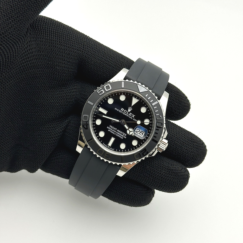 Clean공장 롤렉스 요트마스터 42 스틸 블랙다이얼 러버스트랩 클린 Yacht-Master 42mm 226659 Clean 1:1 Best Edition 3D Black Ceramic Bezel on Oysterflex Strap VR3235 클린공장 출고 전 실물 검수사진 5