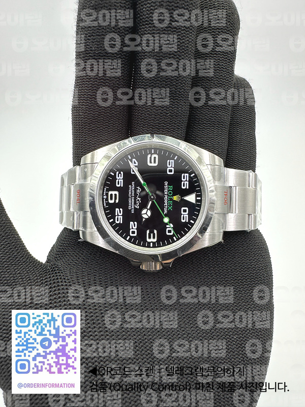 GM공장 롤렉스 신형에어킹 블랙다이얼 브레이슬릿 3230무브먼트 AirKing 126900 40mm 904L SS/SS GMF VR3230 출고 전 실물 검수사진 2