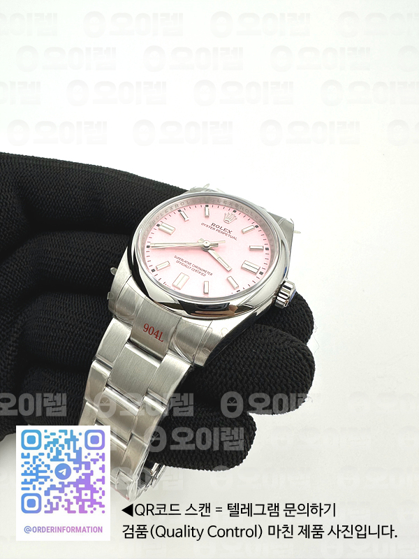 GM공장 롤렉스 오이스터퍼페츄얼 36 핑크다이얼 브레이슬릿 3230 Oyster Pert 36mm 904 126000 SS/SS Pink GMF V2 VR3230 출고 전 실물 검수사진 4