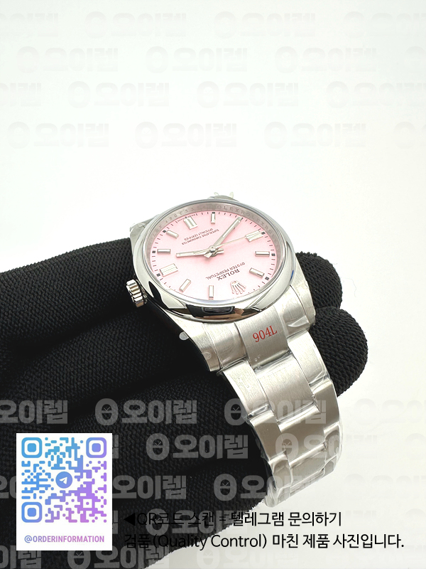 GM공장 롤렉스 오이스터퍼페츄얼 36 핑크다이얼 브레이슬릿 3230 Oyster Pert 36mm 904 126000 SS/SS Pink GMF V2 VR3230 출고 전 실물 검수사진 5