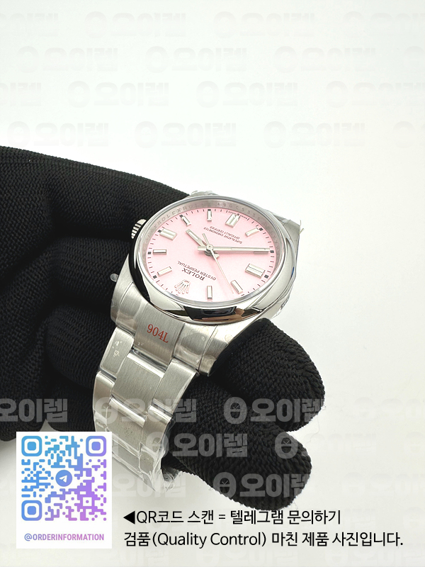 GM공장 롤렉스 오이스터퍼페츄얼 36 핑크다이얼 브레이슬릿 3230 Oyster Pert 36mm 904 126000 SS/SS Pink GMF V2 VR3230 출고 전 실물 검수사진 6