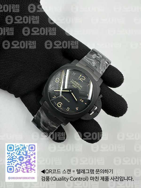 VS공장 파네라이 PAM438 투토네로 루미노르 풀세라믹 블랙다이얼 PAM438 Lum. Tuttonero 1950 GMT CR/CR Blk VSF V2 P9001 출고 전 실물 검수사진 5