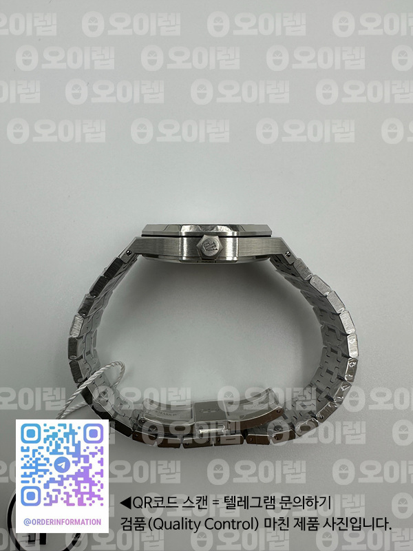 IP공장 오데마피게 로얄오크 15450 스틸 실버다이얼 브레이슬릿 Royal Oak 37mm 15450 SS IPF 1:1 Best Edition Silver Dial on SS Bracelet SA3120 Super Clone 출고 전 실물 검수사진 7