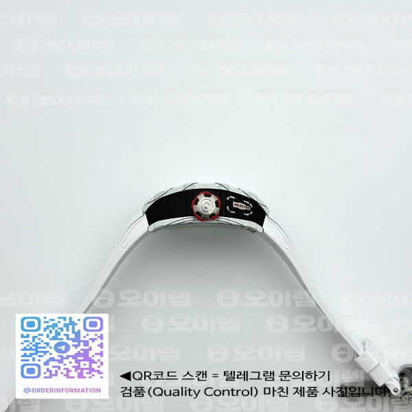 ZF공장 리차드밀 RM035-03 화이트카본케이스 스켈레톤다이얼 화이트러버스트랩 투어빌론 RM035-03 White Carbon/Red Crown Z Factory Skeleton Dial on White Rubber Strap Asian Skeleton movement 출고 전 실물 검수사진 8