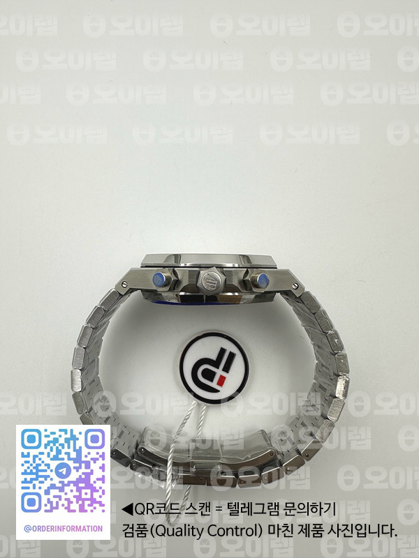 IP공장 오데마피게 로얄오크 크로노그래프 스틸 블루다이얼 실버서브다이얼 브레이슬릿 Royal Oak Chrono 26331ST SS IPF 1:1 Best Edition Blue Dial Silver subdial on SS Bracelet A7750 출고 전 실물 검수사진 10