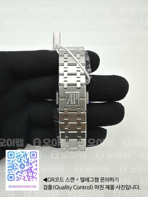 IP공장 오데마피게 로얄오크 크로노그래프 스틸 블루다이얼 실버서브다이얼 브레이슬릿 Royal Oak Chrono 26331ST SS IPF 1:1 Best Edition Blue Dial Silver subdial on SS Bracelet A7750 출고 전 실물 검수사진 11