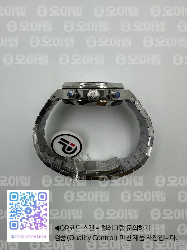 IP공장 오데마피게 로얄오크 크로노그래프 스틸 블랙다이얼 실버서브다이얼 브레이슬릿 Royal Oak Chrono 26331ST SS IPF 1:1 Best Edition Black Dial Silver subdial on SS Bracelet A7750 출고 전 실물 검수사진 7