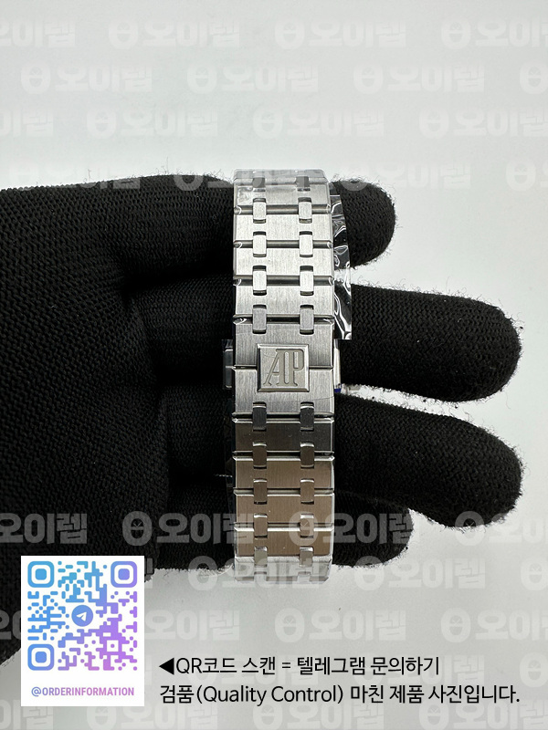 IP공장 오데마피게 로얄오크 크로노그래프 스틸 블랙다이얼 실버서브다이얼 브레이슬릿 Royal Oak Chrono 26331ST SS IPF 1:1 Best Edition Black Dial Silver subdial on SS Bracelet A7750 출고 전 실물 검수사진 9