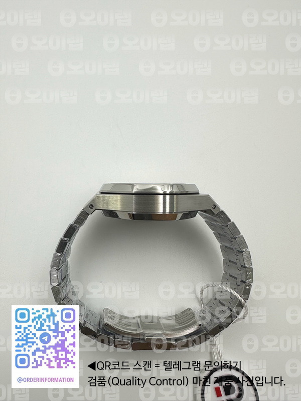 IP공장 오데마피게 로얄오크 크로노그래프 스틸 블랙다이얼 블루서브다이얼 브레이슬릿 Royal Oak Chrono 26331ST SS IPF 1:1 Best Edition Black Dial Blue subdial on SS Bracelet A7750 출고 전 실물 검수사진 9