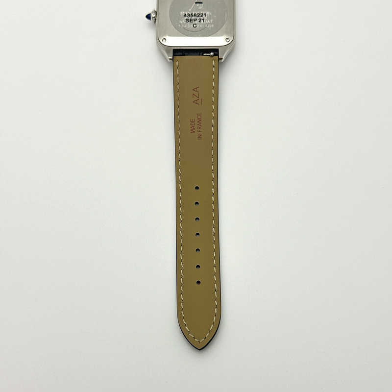 F1공장 까르띠에 산토스 뒤몽 43.5mm 실버다이얼 블루가죽스트랩 Santos Dumont 43.5mm SS F1F Best Edition Silver Dial on Blue Leather Strap Quartz 출고 전 실물 검수사진 10
