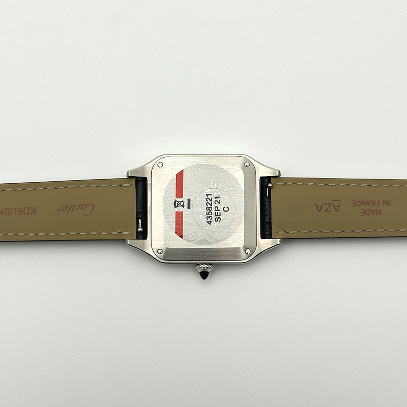 F1공장 까르띠에 산토스 뒤몽 43.5mm 실버다이얼 블루가죽스트랩 Santos Dumont 43.5mm SS F1F Best Edition Silver Dial on Blue Leather Strap Quartz 출고 전 실물 검수사진 12