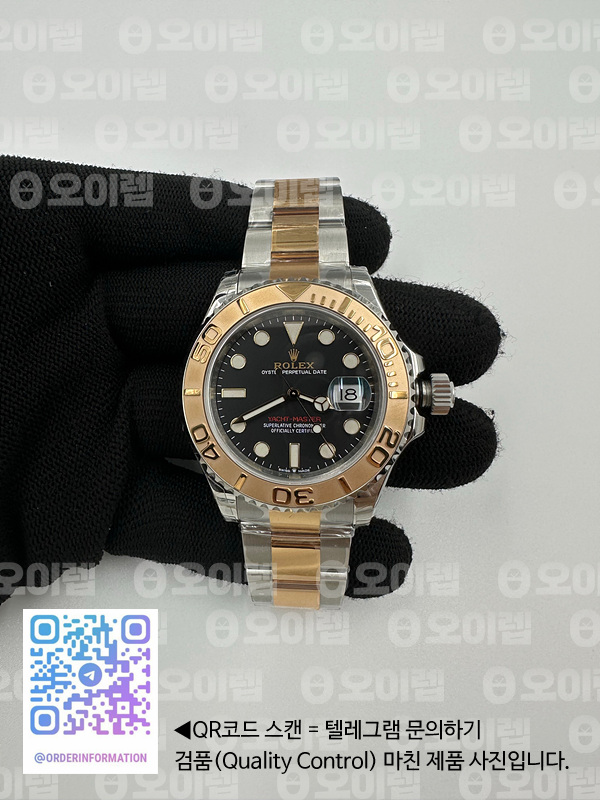 VS공장 롤렉스 요트마스터 40 로즈골드콤비 블랙다이얼 브레이슬릿 3235 Yacht-Master 126621 904L/RG VSF 1:1 Best Edition Black Dial On 904L/RG Bracelet VS3235 출고 전 실물 검수사진 2