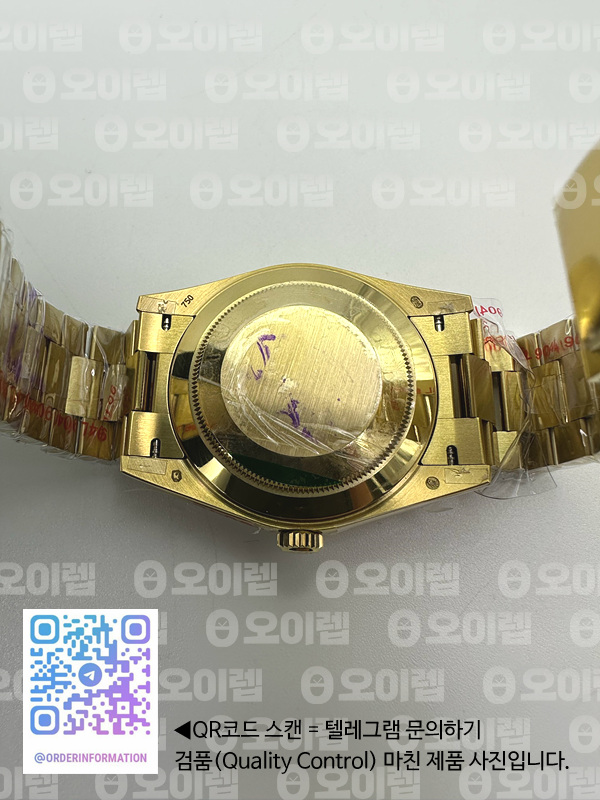 GM공장 롤렉스 데이데이트 40 옐로우골드금통 블랙다이얼 바게트인덱스 프레지던트브레이슬릿 텅스텐 2836 Day Date 40 YG 904L Steel GMF 1:1 Best Edition black Dial on YG Bracelet A2836 출고 전 실물 검수사진 13