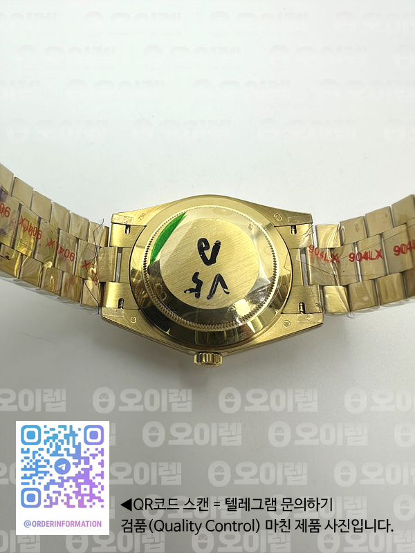 GM공장 롤렉스 데이데이트 40 옐로우골드금통 샴페인골드다이얼 바게트인덱스 프레지던트브레이슬릿 텅스텐 2836 출고 전 실물 검수사진 13