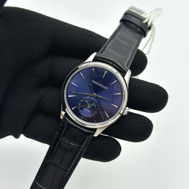 APS공장 예거르쿨트르 마스터 울트라씬 문페이즈 스틸 블루다이얼 가죽스트랩 Master Ultra Thin Moon SS APSF 1:1 Best Edition Blue Dial on Black Leather Strap SA925 Super Clone 출고 전 실물 검수사진 3