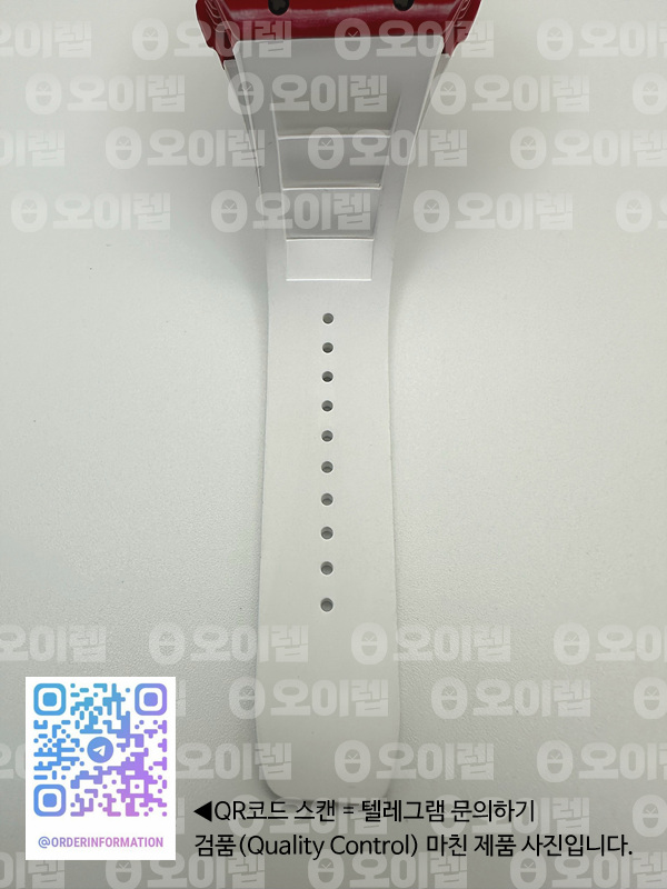 BBR공장 리차드밀 RM35-02 라파엘나달 화이트&레드스켈레톤다이얼 화이트러버스트랩  RM35-02 Rafael Nadal Red/Wht FC/VRU BBR RMAL1 출고 전 실물 검수사진 12