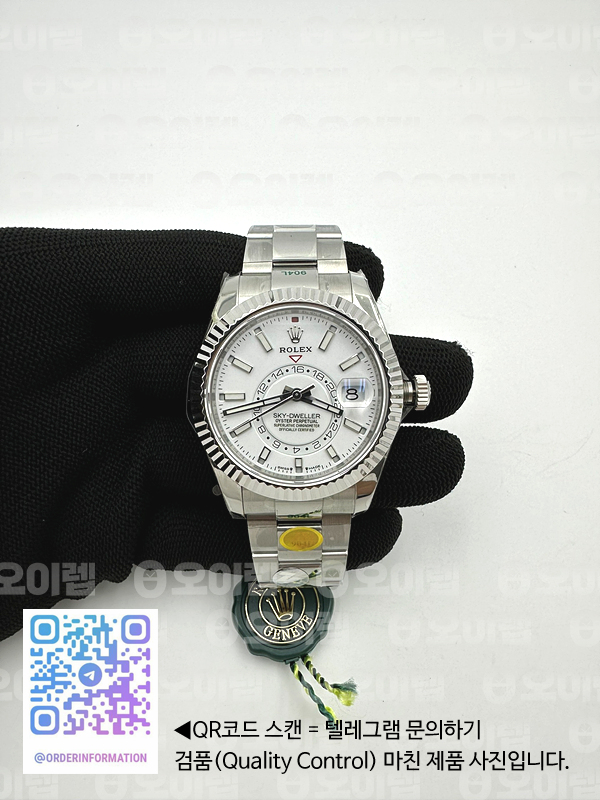 ZF공장 롤렉스 스카이드웰러 스틸 화이트다이얼 브레이슬릿 Sky-Dweller 326934 904L SS ZF 1:1 Best Edition White Dial on SS Bracelet Asian 2824 출고 전 실물 검수사진 1