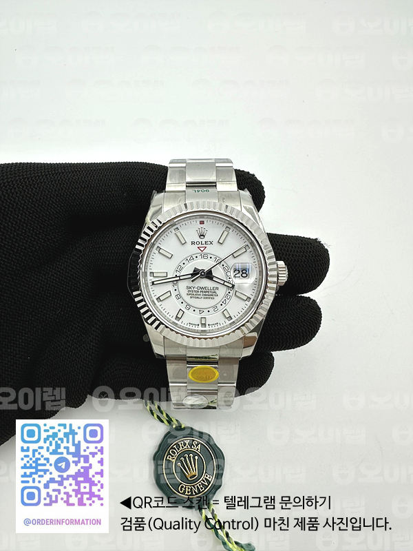 ZF공장 롤렉스 스카이드웰러 스틸 화이트다이얼 브레이슬릿 Sky-Dweller 326934 904L SS ZF 1:1 Best Edition White Dial on SS Bracelet Asian 2824 출고 전 실물 검수사진 3