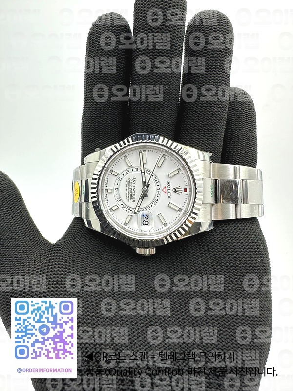 ZF공장 롤렉스 스카이드웰러 스틸 화이트다이얼 브레이슬릿 Sky-Dweller 326934 904L SS ZF 1:1 Best Edition White Dial on SS Bracelet Asian 2824 출고 전 실물 검수사진 4