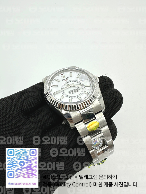 ZF공장 롤렉스 스카이드웰러 스틸 화이트다이얼 브레이슬릿 Sky-Dweller 326934 904L SS ZF 1:1 Best Edition White Dial on SS Bracelet Asian 2824 출고 전 실물 검수사진 5