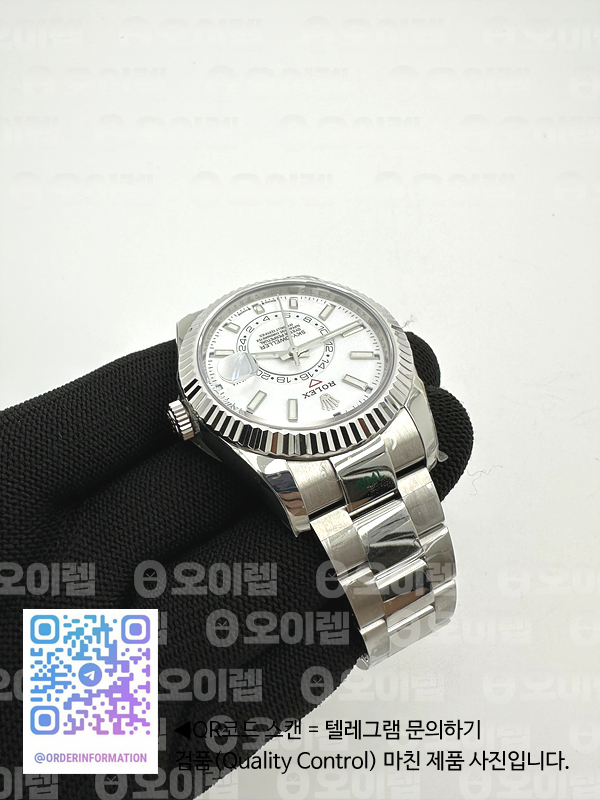 ZF공장 롤렉스 스카이드웰러 스틸 화이트다이얼 브레이슬릿 Sky-Dweller 326934 904L SS ZF 1:1 Best Edition White Dial on SS Bracelet Asian 2824 출고 전 실물 검수사진 7