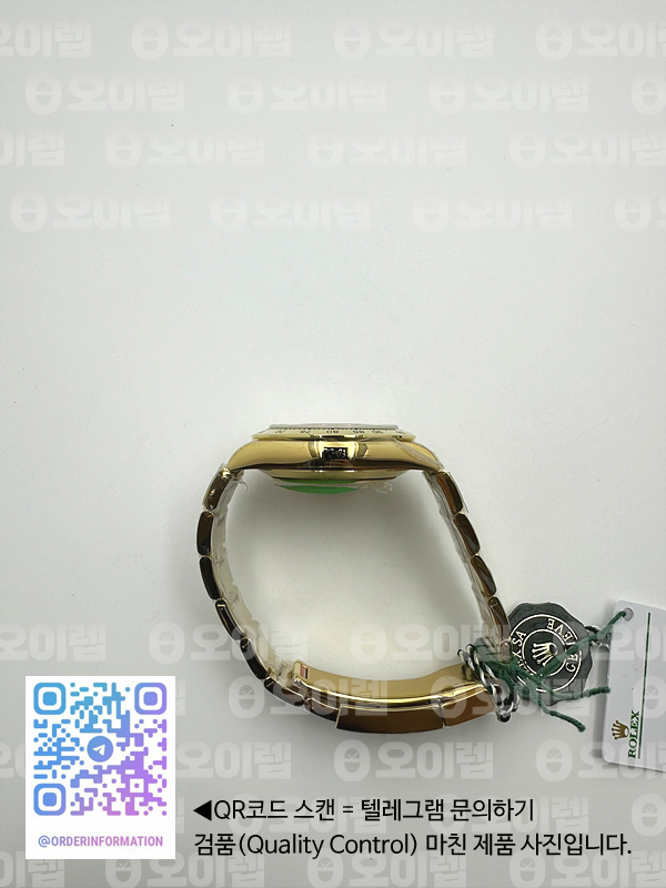 OM공장 롤렉스 스틸 데이토나 옐로우골드금통 그린다이얼 브레이슬릿 Daytona 116508 YG OMF Best Edition Green Dial on YG Bracelet A7750 (Slim Movement) 출고 전 실물 검수사진 6