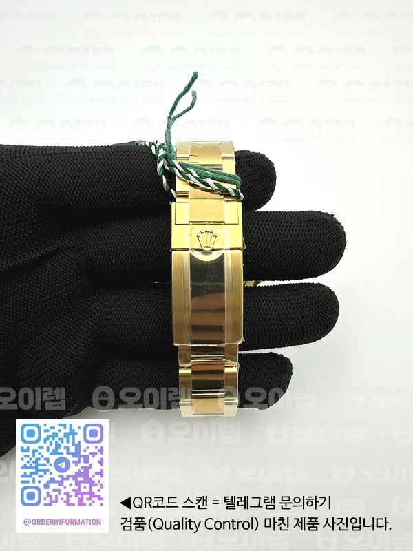OM공장 롤렉스 스틸 데이토나 옐로우골드금통 그린다이얼 브레이슬릿 Daytona 116508 YG OMF Best Edition Green Dial on YG Bracelet A7750 (Slim Movement) 출고 전 실물 검수사진 8