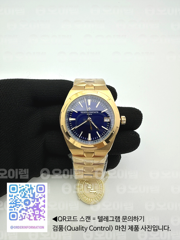 ZF공장 바쉐론콘스탄틴 오버시즈 4500V 로즈골드금통 블루다이얼 브레이슬릿 Overseas 4500V RG ZF 1:1 Best Edition Blue Dial on RG Bracelet A5100 출고 전 실물 검수사진 2
