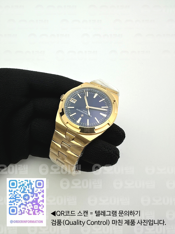 ZF공장 바쉐론콘스탄틴 오버시즈 4500V 로즈골드금통 블루다이얼 브레이슬릿 Overseas 4500V RG ZF 1:1 Best Edition Blue Dial on RG Bracelet A5100 출고 전 실물 검수사진 8