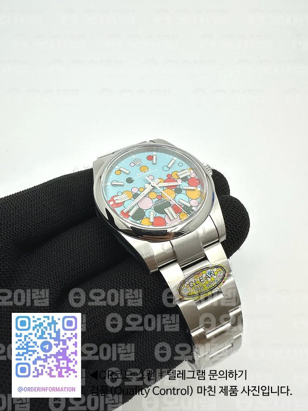 CLEAN공장 롤렉스 오이스터퍼페츄얼 41 셀레브레이션다이얼 브레이슬릿 클린공장 Oyster Perpetual 124300 41mm Clean 1:1 Best Edition 904L Steel Celebration Dial VR3230 출고 전 실물 검수사진 3