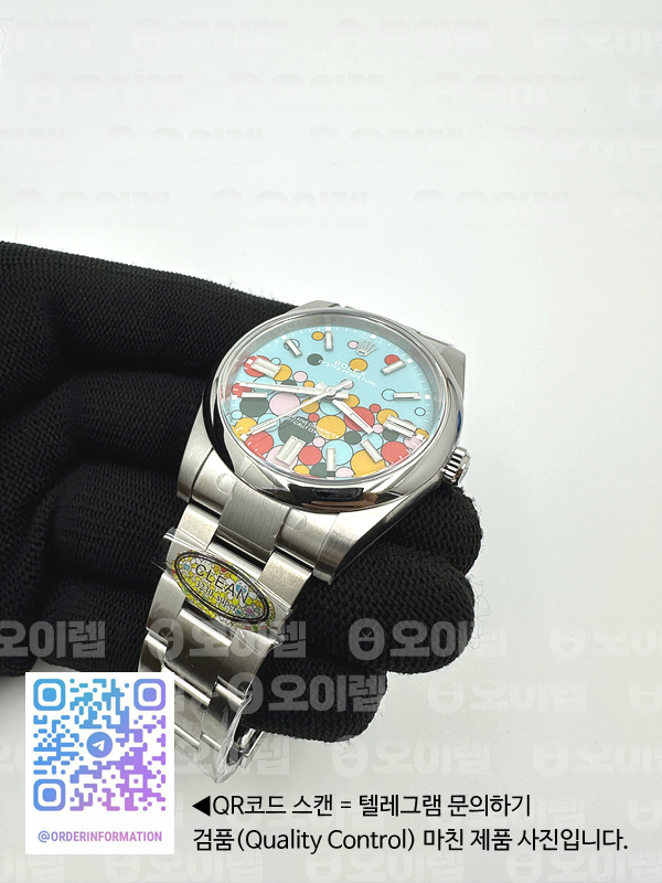 CLEAN공장 롤렉스 오이스터퍼페츄얼 41 셀레브레이션다이얼 브레이슬릿 클린공장 Oyster Perpetual 124300 41mm Clean 1:1 Best Edition 904L Steel Celebration Dial VR3230 출고 전 실물 검수사진 4