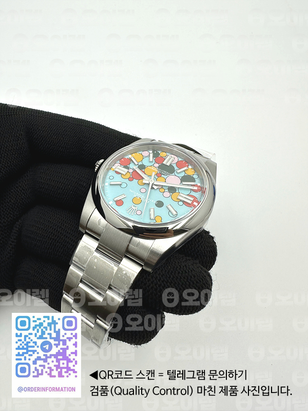 CLEAN공장 롤렉스 오이스터퍼페츄얼 41 셀레브레이션다이얼 브레이슬릿 클린공장 Oyster Perpetual 124300 41mm Clean 1:1 Best Edition 904L Steel Celebration Dial VR3230 출고 전 실물 검수사진 6