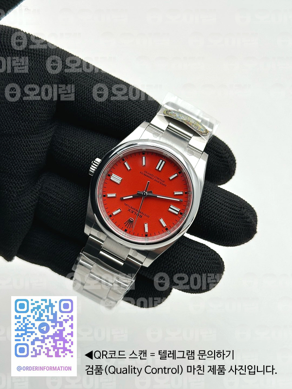 CLEAN공장 롤렉스 오이스터퍼페츄얼 36 레드다이얼 브레이슬릿 클린공장 Oyster Perpetual 126000 36mm Clean 1:1 Best Edition 904L Steel Red Dial VR3230 출고 전 실물 검수사진 4
